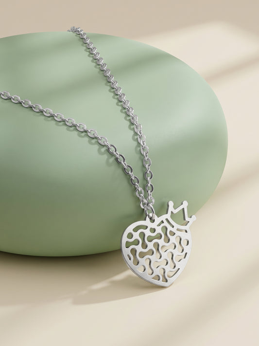 Silver Luciana Pendant With Link Chain
