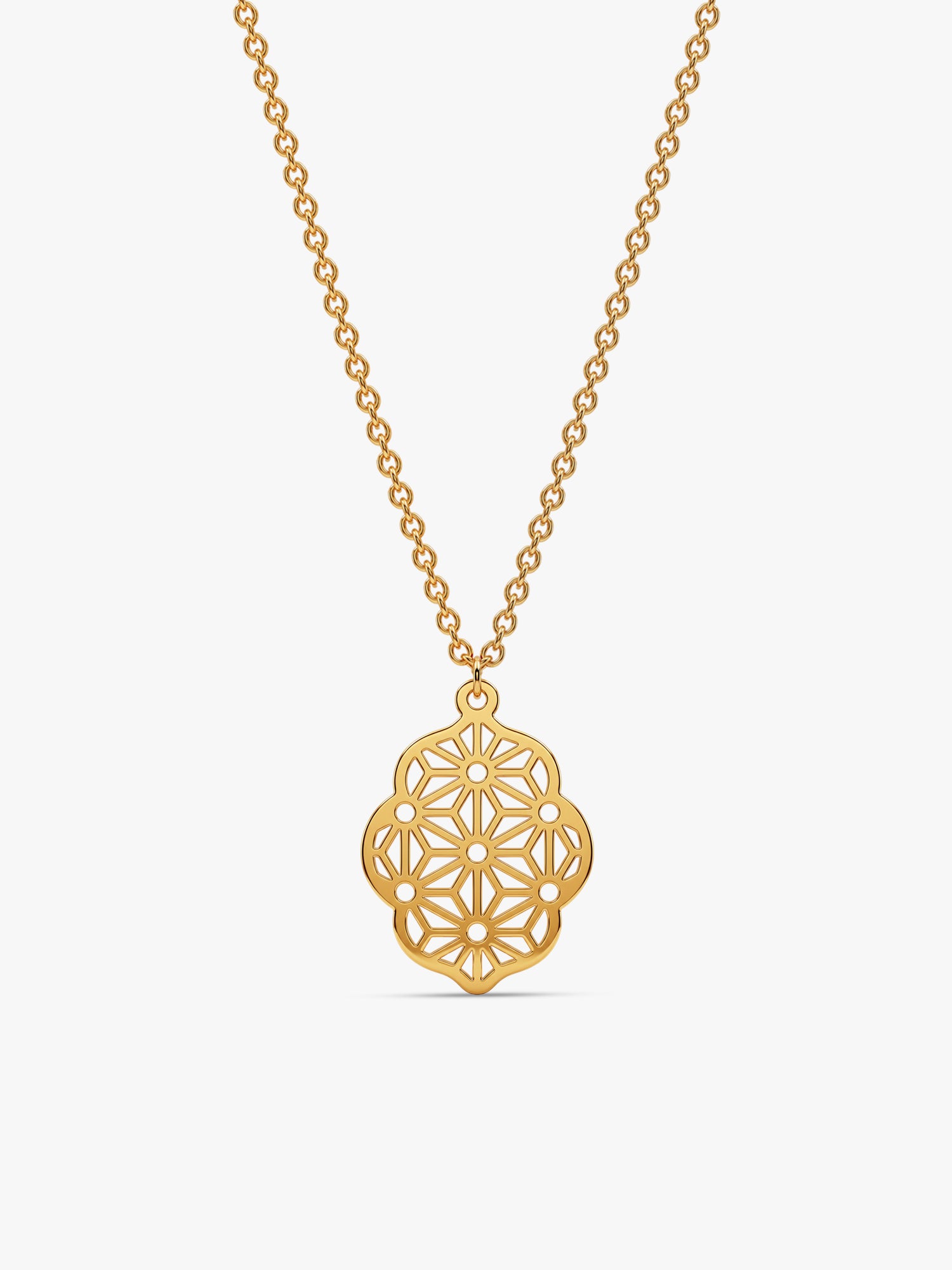 Golden Luxora Pendant With Link Chain