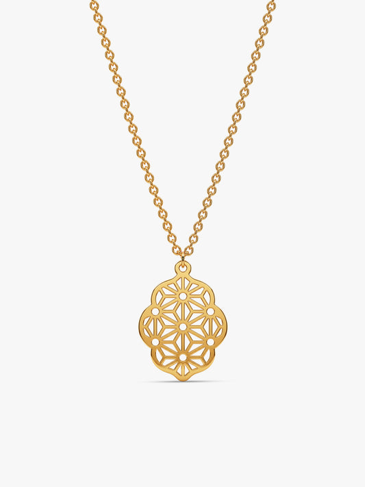 Golden Luxora Pendant With Link Chain