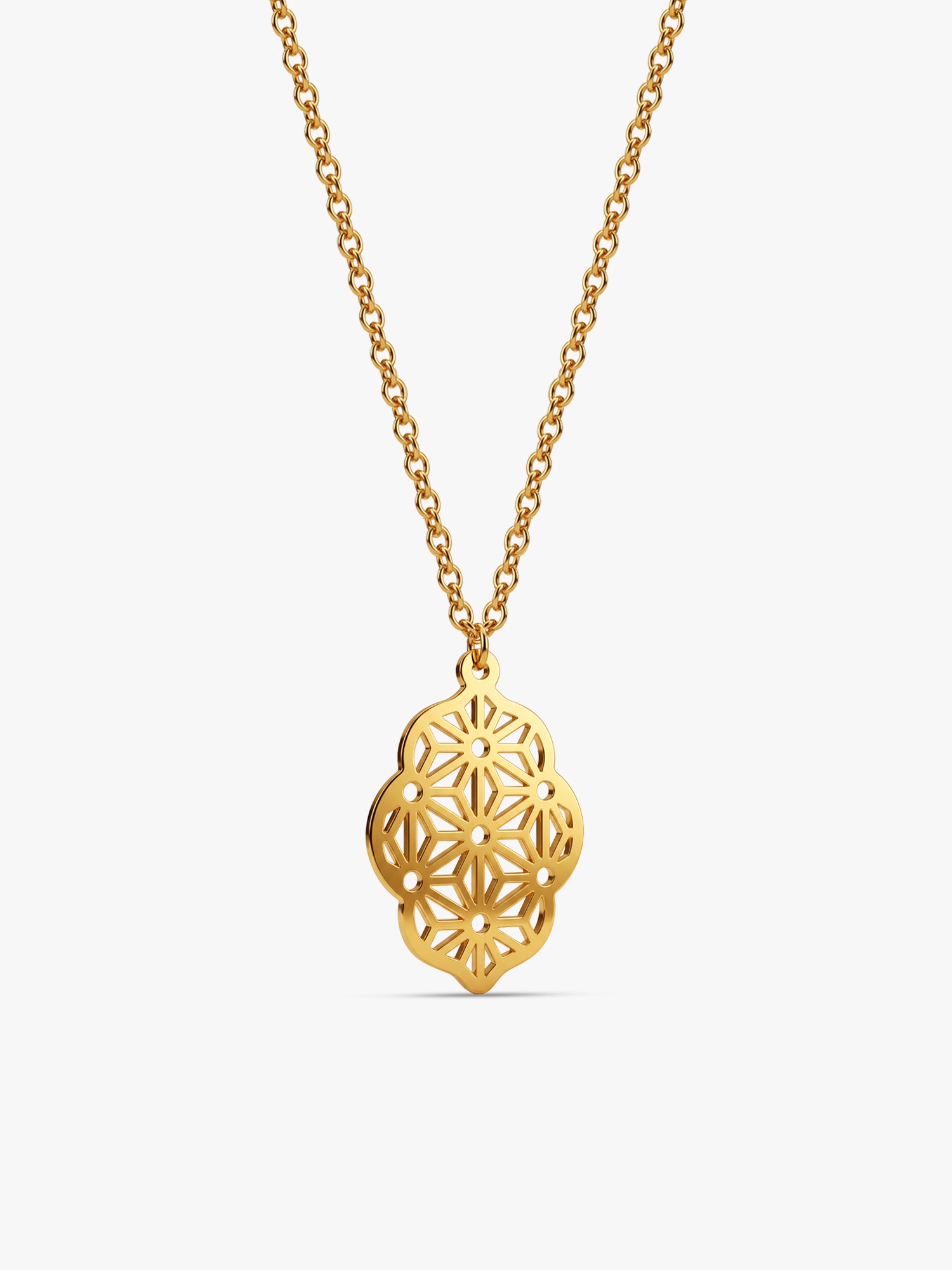 Golden Luxora Pendant With Link Chain