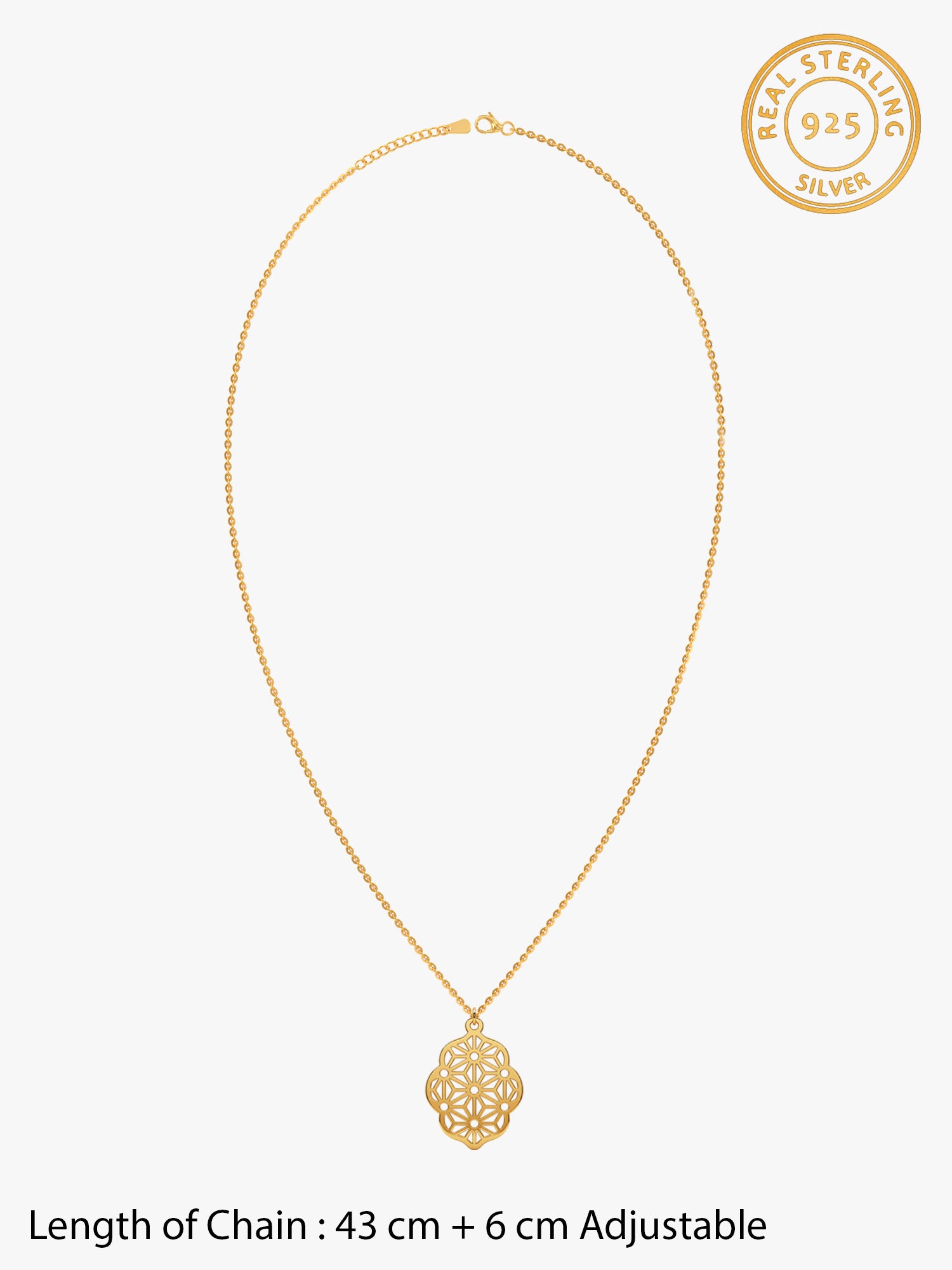Golden Luxora Pendant With Link Chain