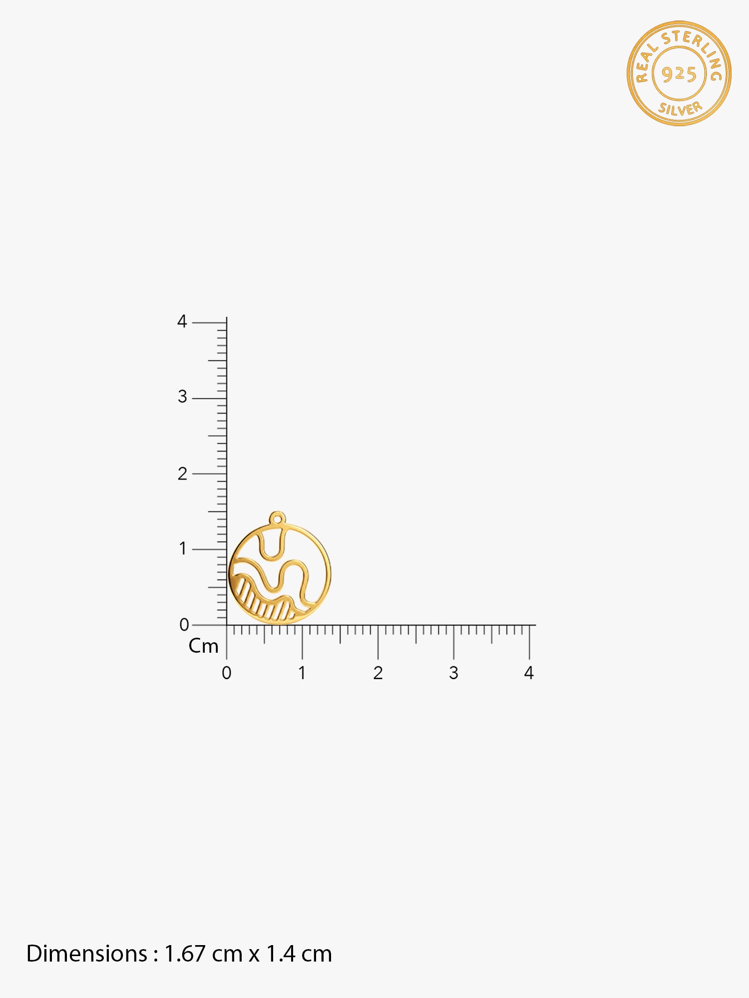 Golden Felicitas Pendant With Link Chain