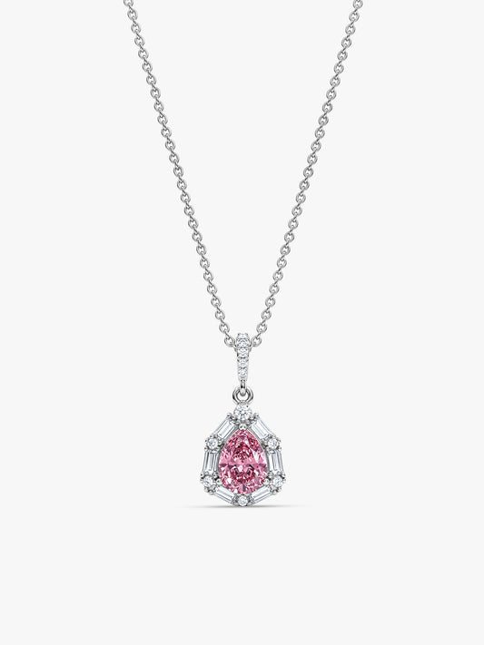 Silver Evelina Pendant With Link Chain