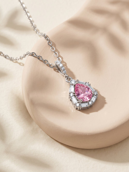 Silver Evelina Pendant With Link Chain
