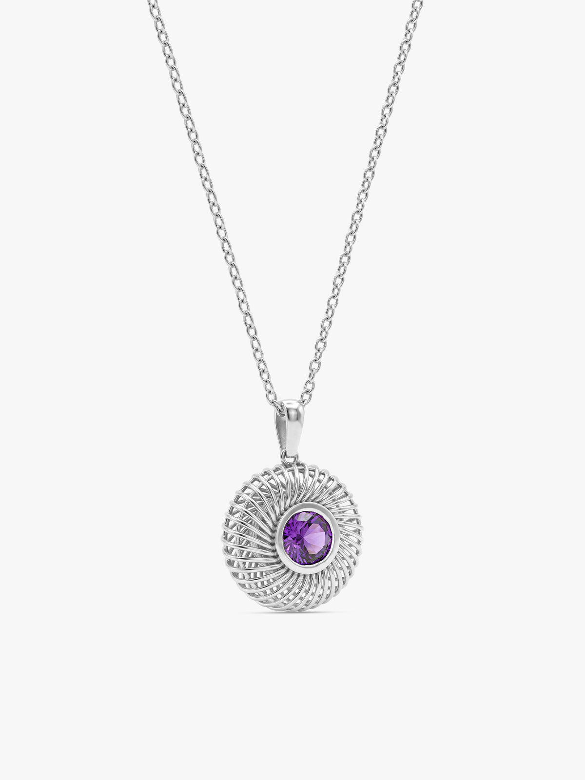 Silver Cute Treasure Pendant With Link Chain