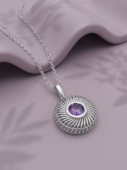 Silver Cute Treasure Pendant With Link Chain