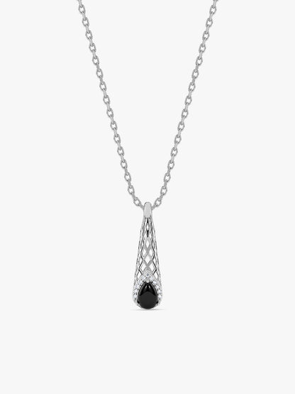 Silver Elisa Grace Pendant With Link Chain