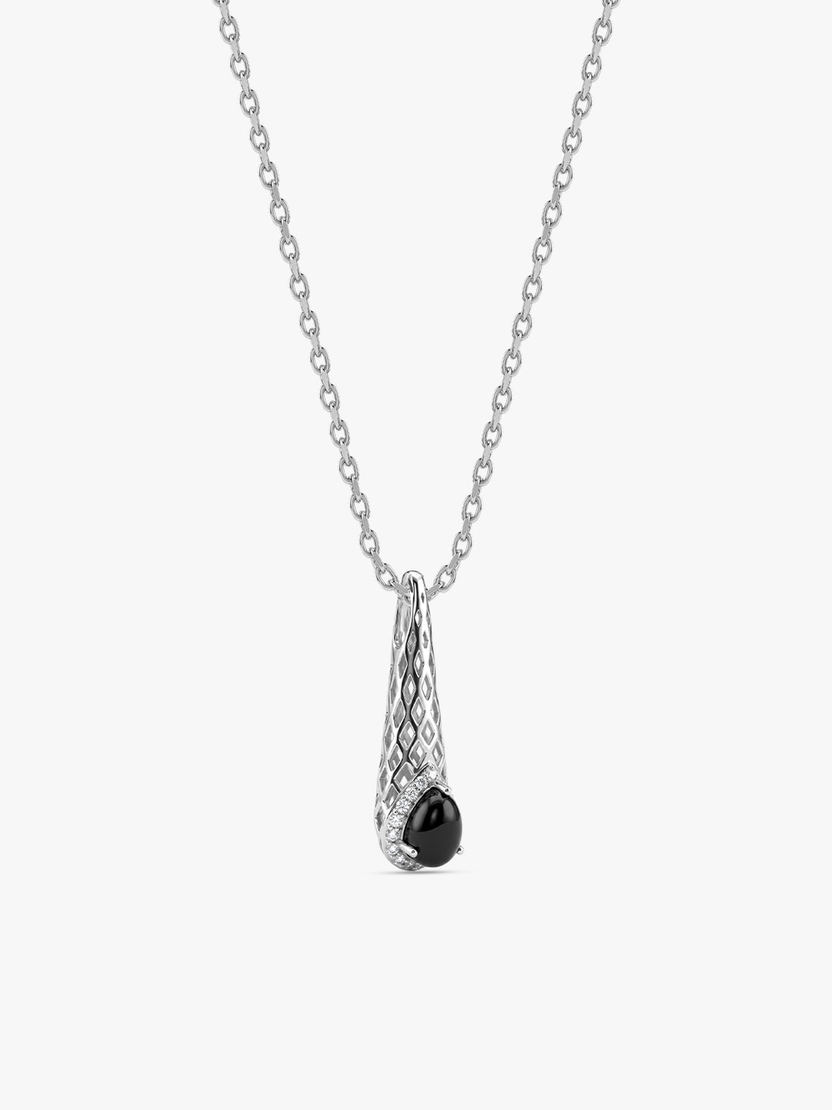 Silver Elisa Grace Pendant With Link Chain