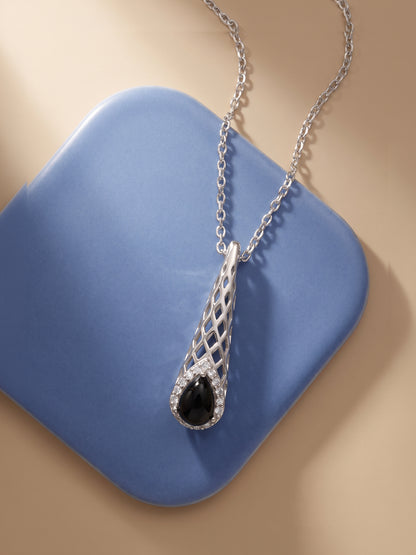 Silver Elisa Grace Pendant With Link Chain