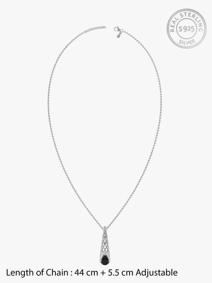 Silver Elisa Grace Pendant With Link Chain