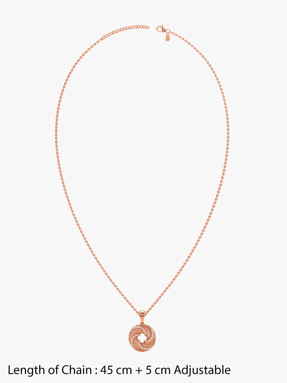 Rose Gold Ione Pendant With Link Chain