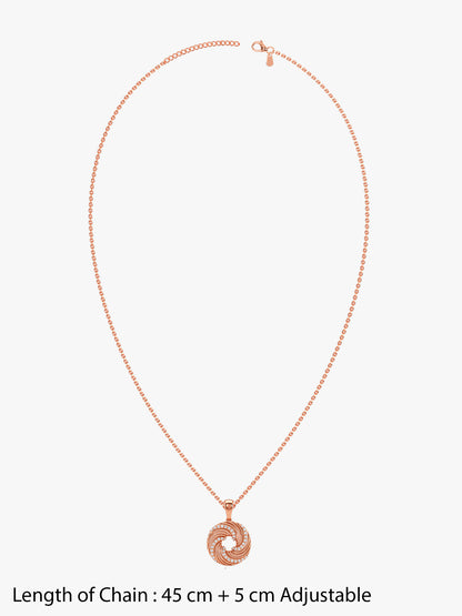 Rose Gold Ione Pendant With Link Chain