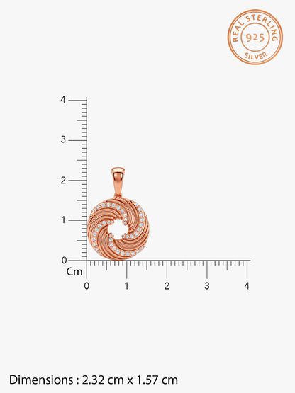 Rose Gold Ione Pendant With Link Chain