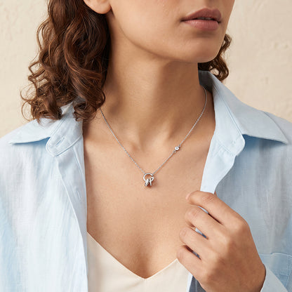 Silver Spiral Knot Necklace