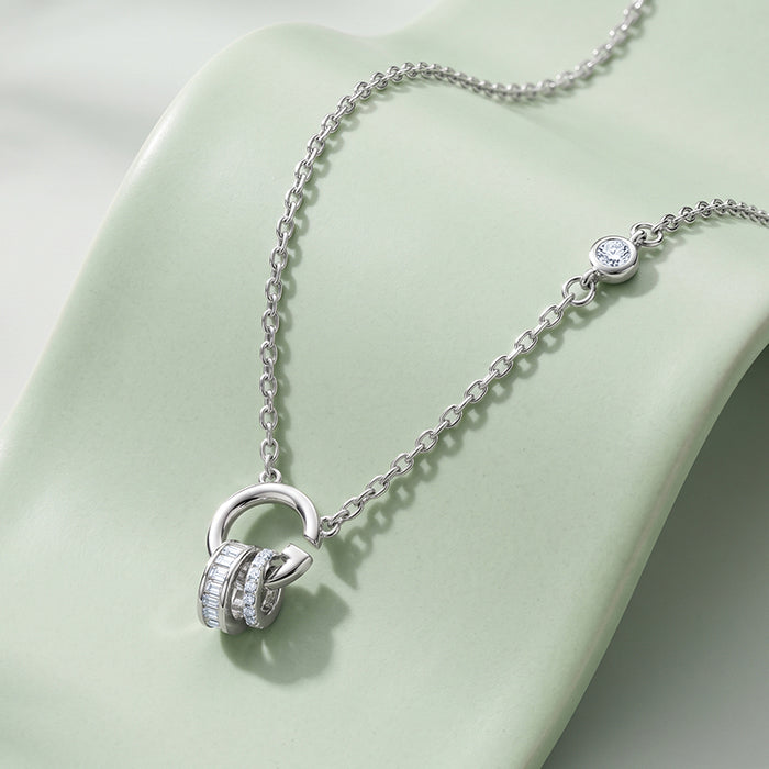 Silver Spiral Knot Necklace