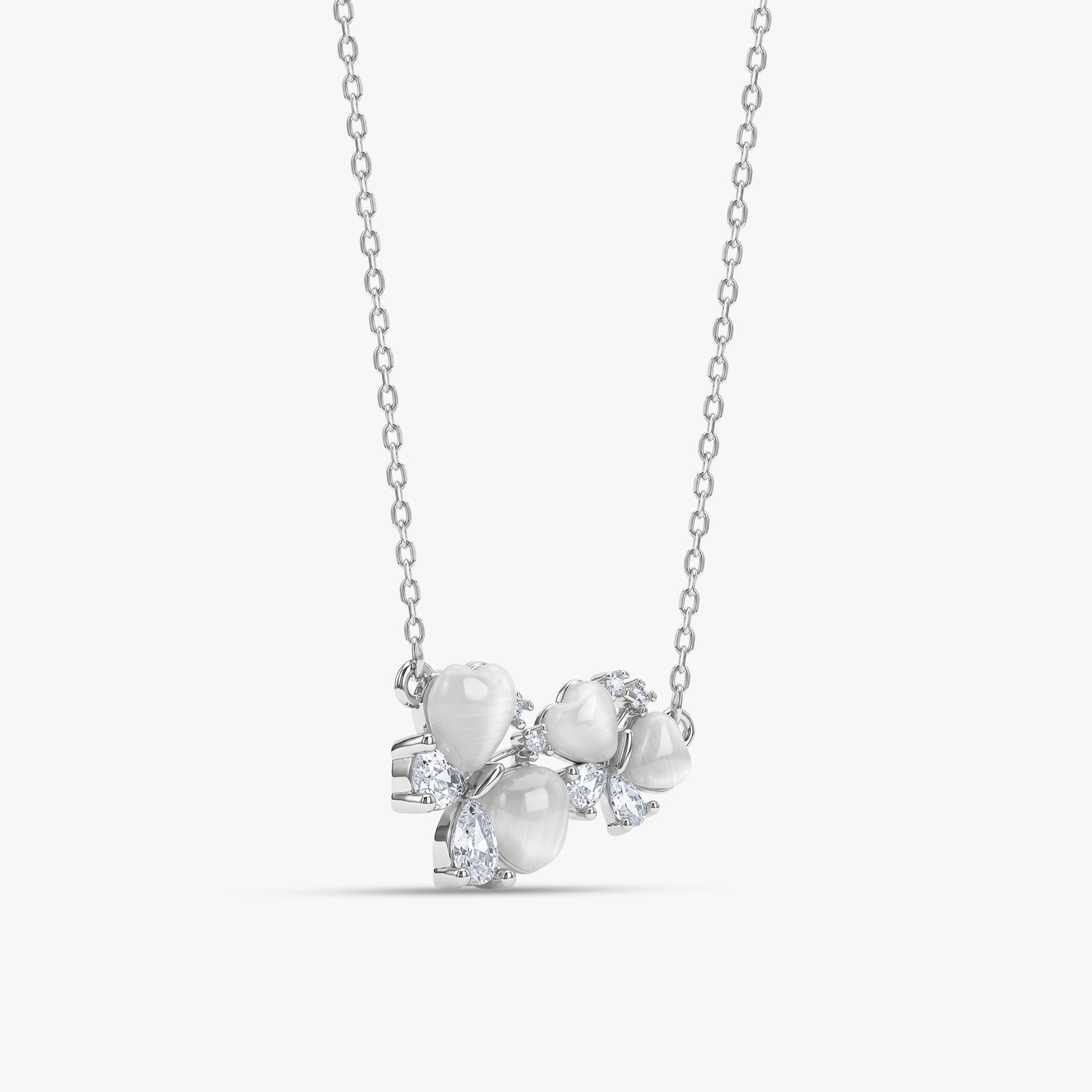 Silver Twinkling Lucky Charm Necklace