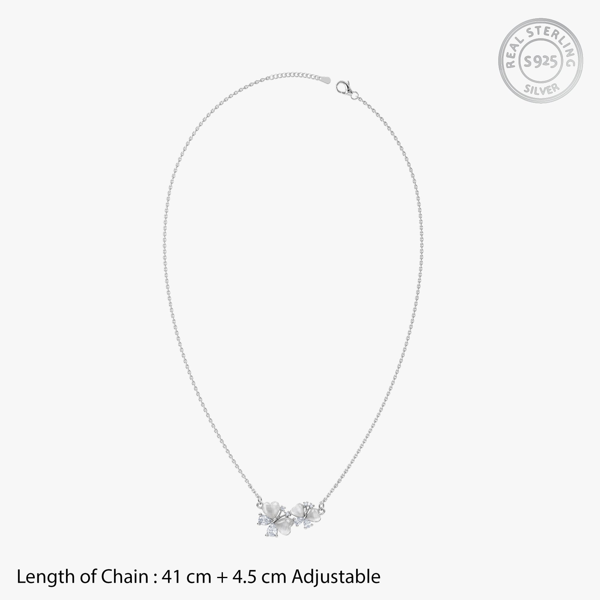 Silver Twinkling Lucky Charm Necklace