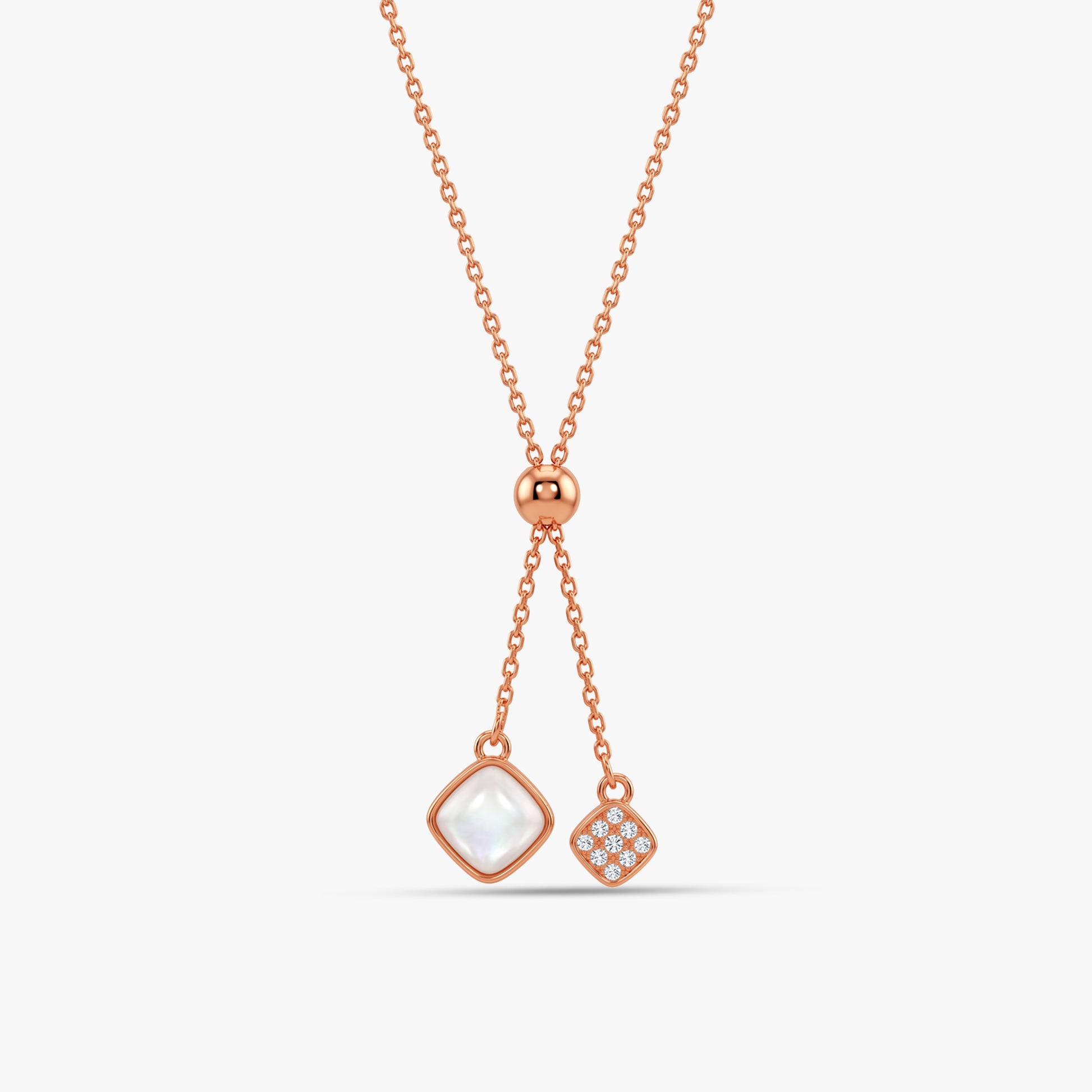 Rose Gold Paris Dangling Necklace