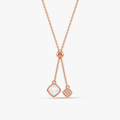 Rose Gold Paris Dangling Necklace