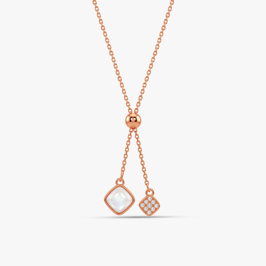 Rose Gold Paris Dangling Necklace