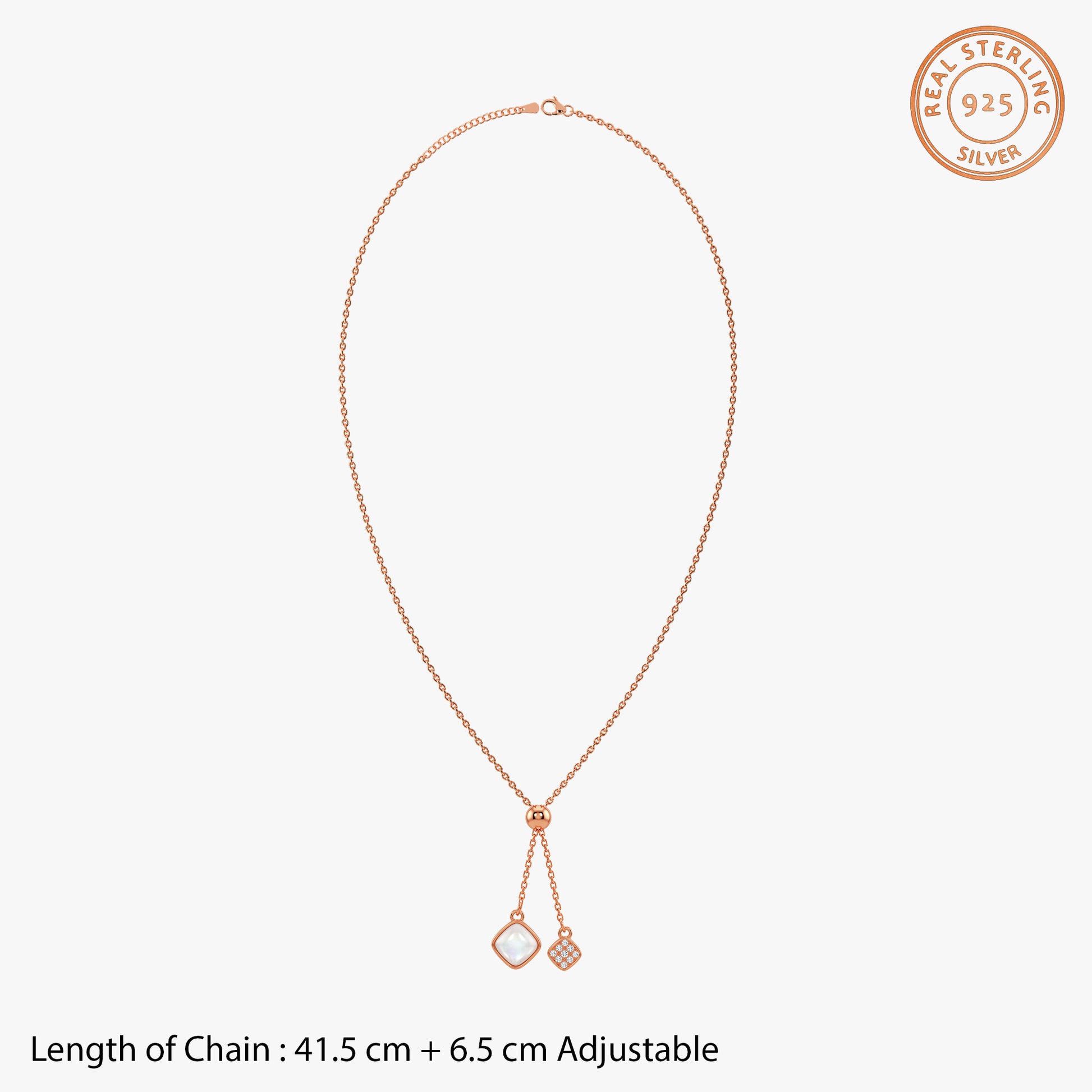 Rose Gold Paris Dangling Necklace