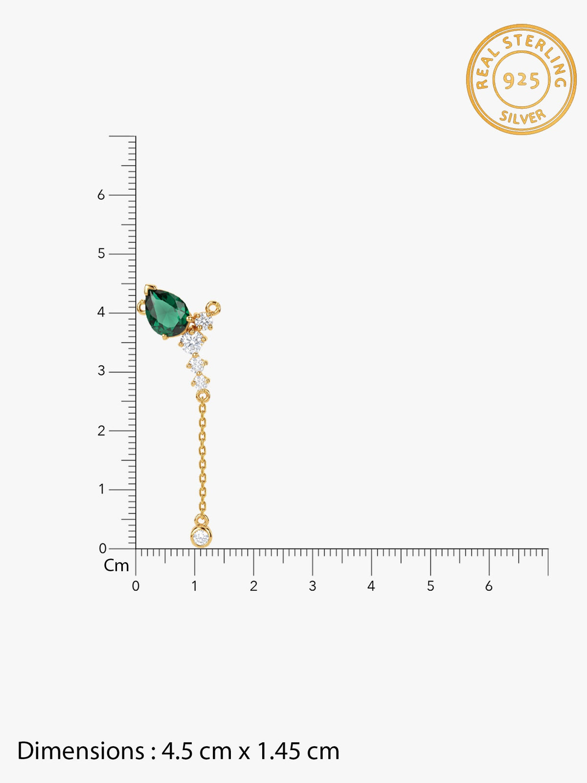 Golden Forever Green Lariat Necklace
