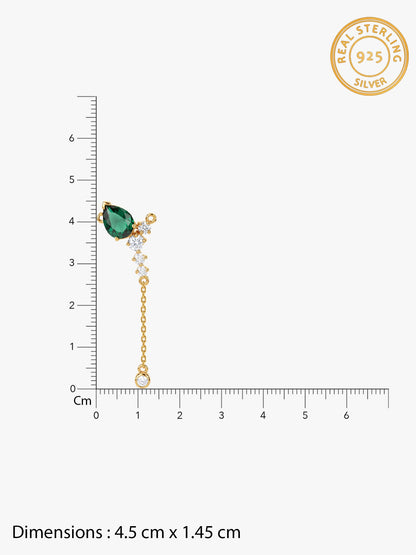Golden Forever Green Lariat Necklace