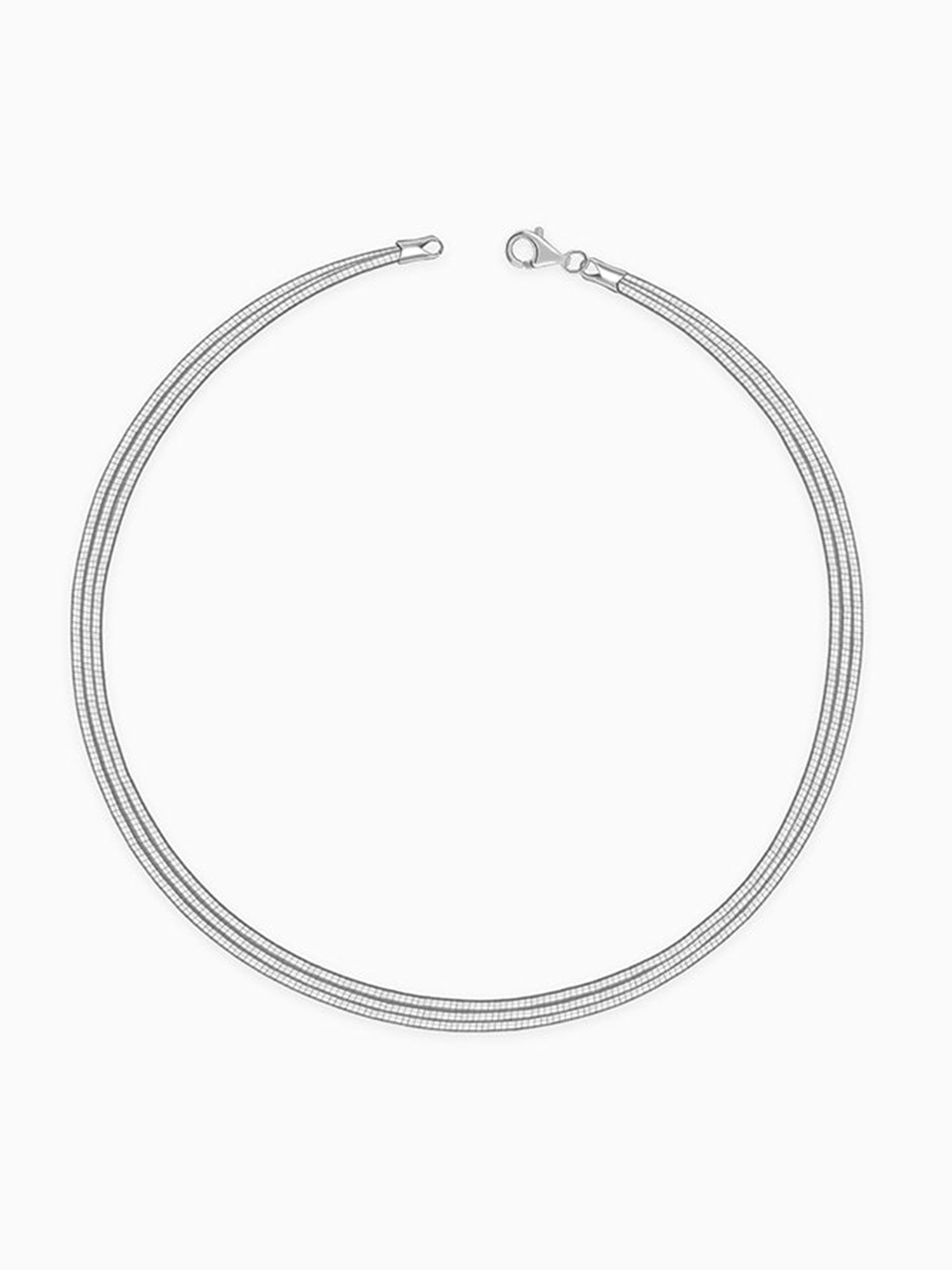 Silver Layered Hasli Necklace