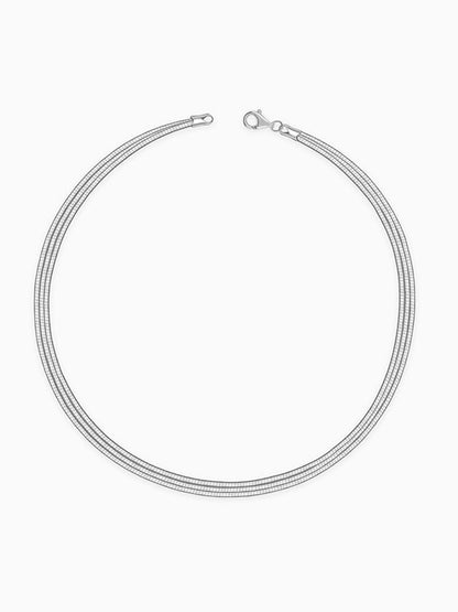 Silver Layered Hasli Necklace