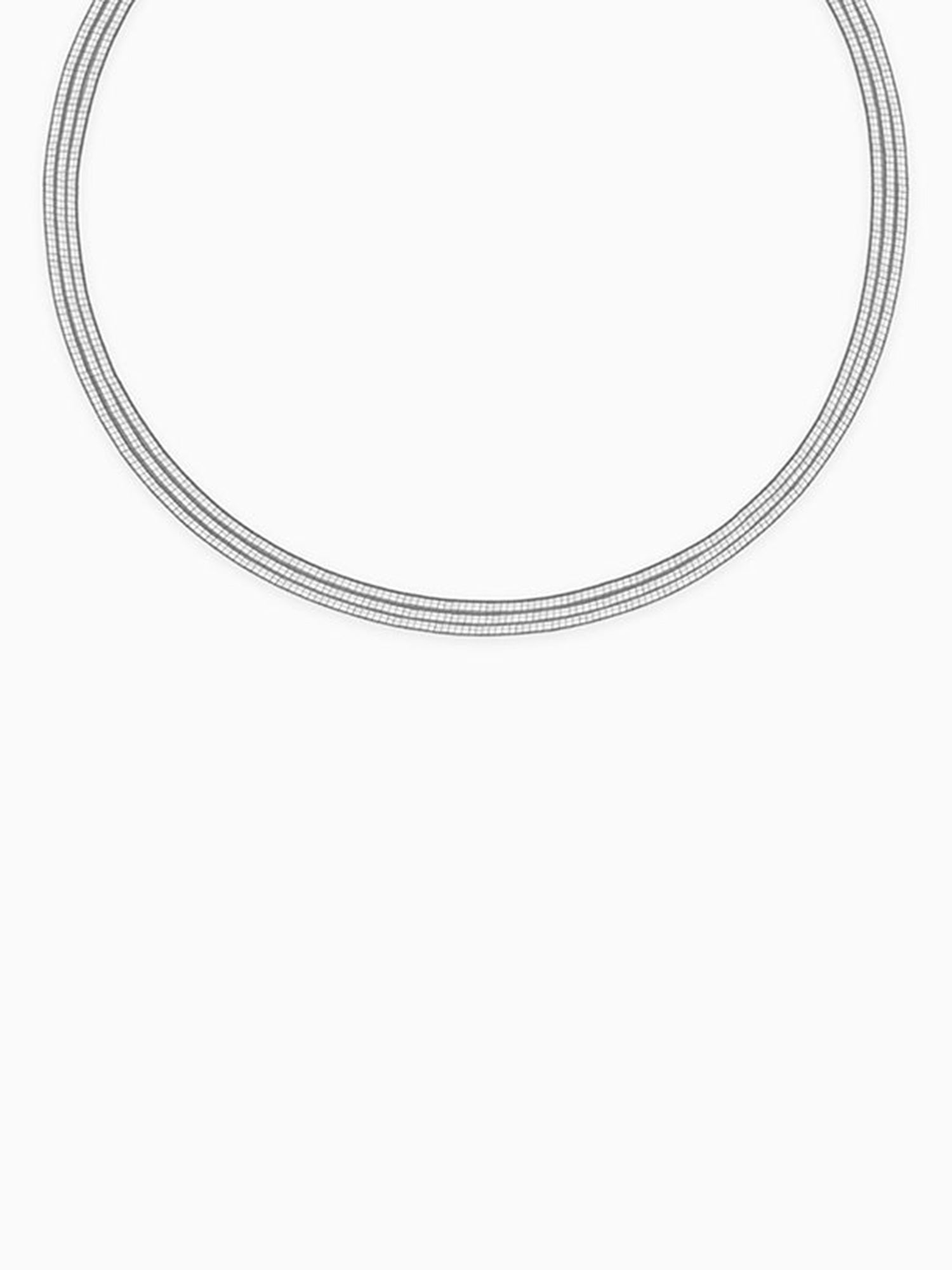 Silver Layered Hasli Necklace