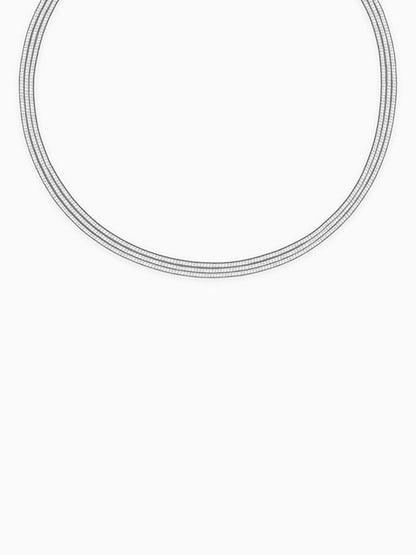 Silver Layered Hasli Necklace