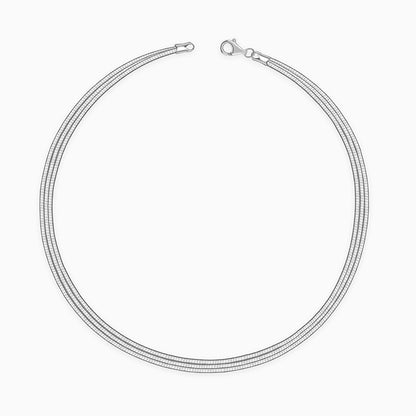 Silver Layered Hasli Necklace