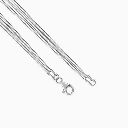 Silver Layered Hasli Necklace