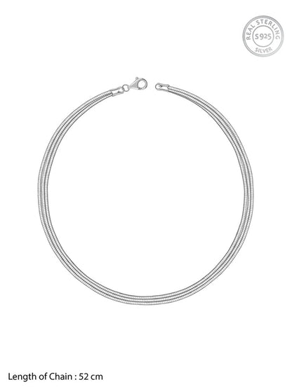 Silver Layered Hasli Necklace