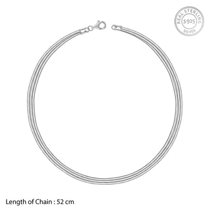 Silver Layered Hasli Necklace