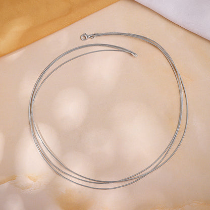 Silver Layered Hasli Necklace