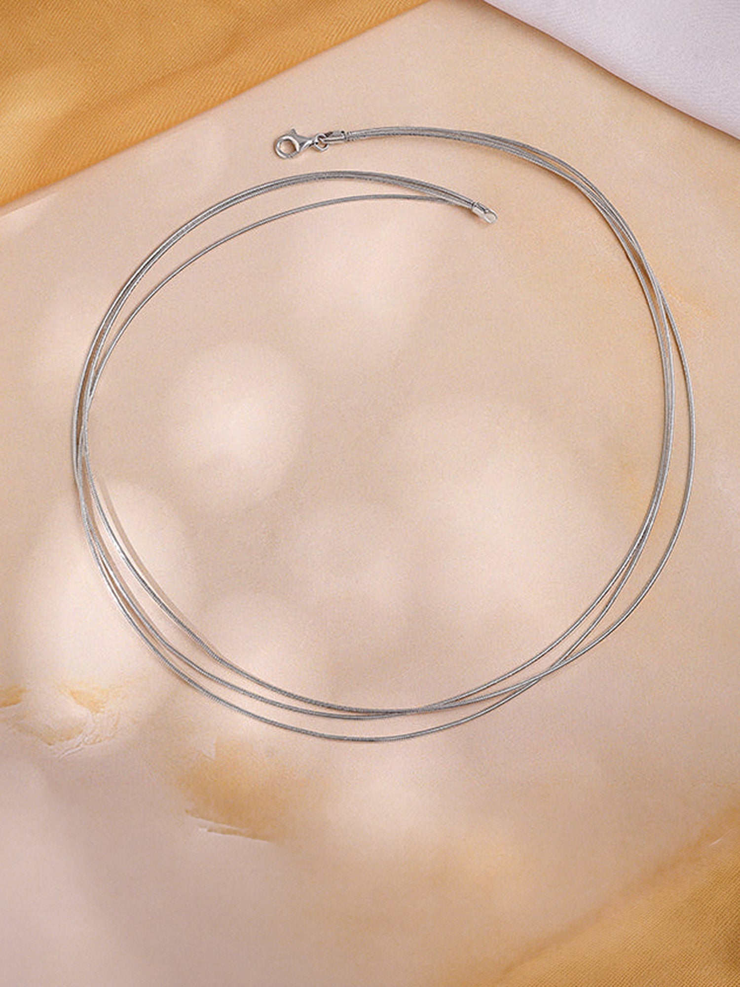 Silver Layered Hasli Necklace