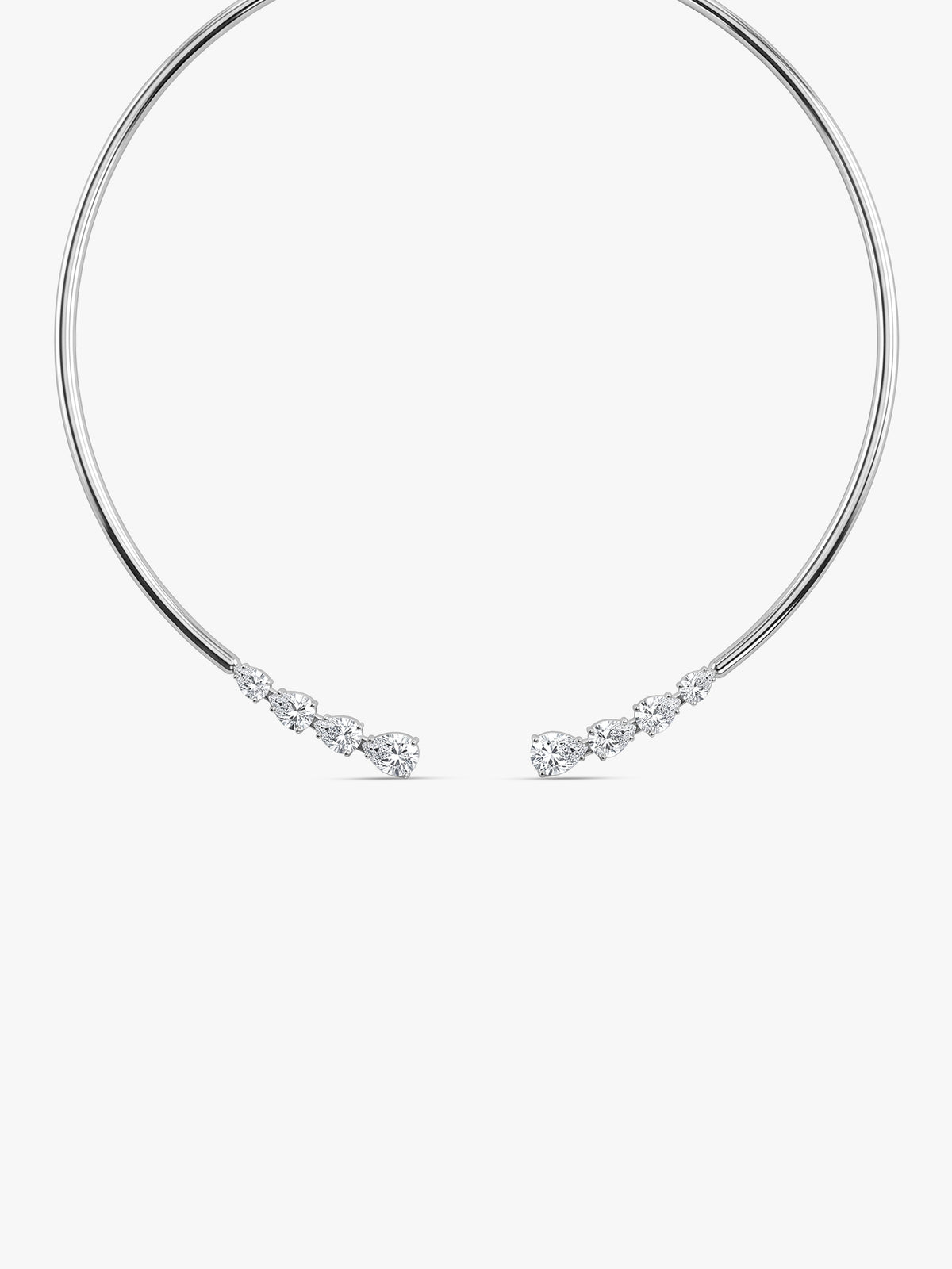 Silver Lumina Glace Pear Choker