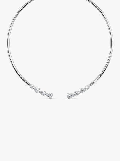 Silver Lumina Glace Pear Choker