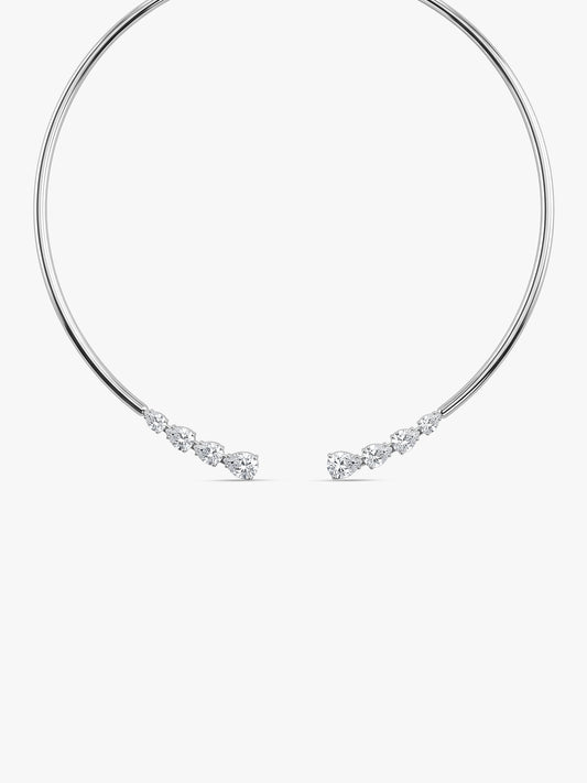 Silver Lumina Glace Pear Choker