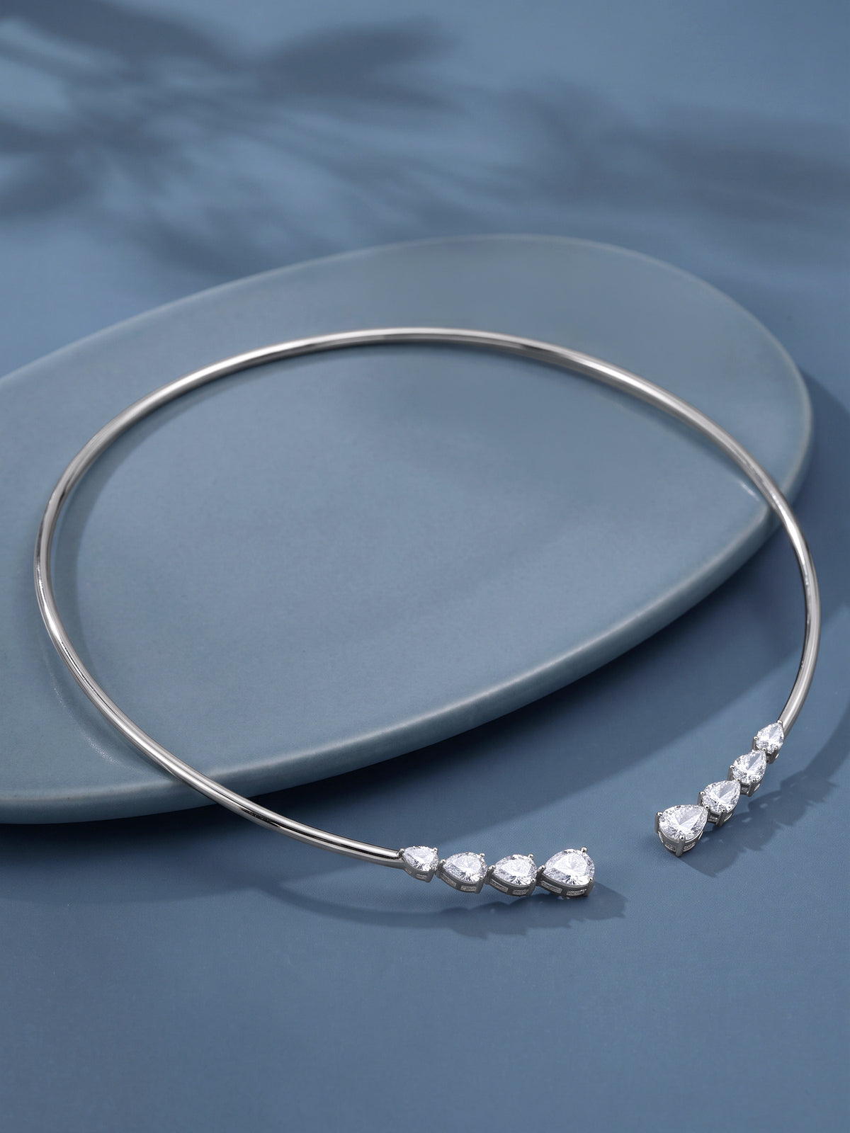 Silver Lumina Glace Pear Choker