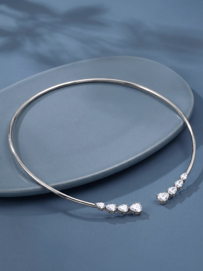 Silver Lumina Glace Pear Choker
