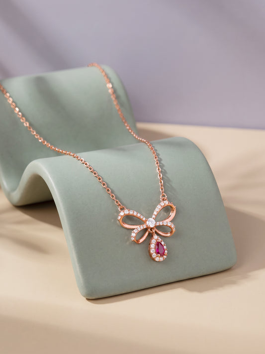 Rose Gold Bellafly Necklace