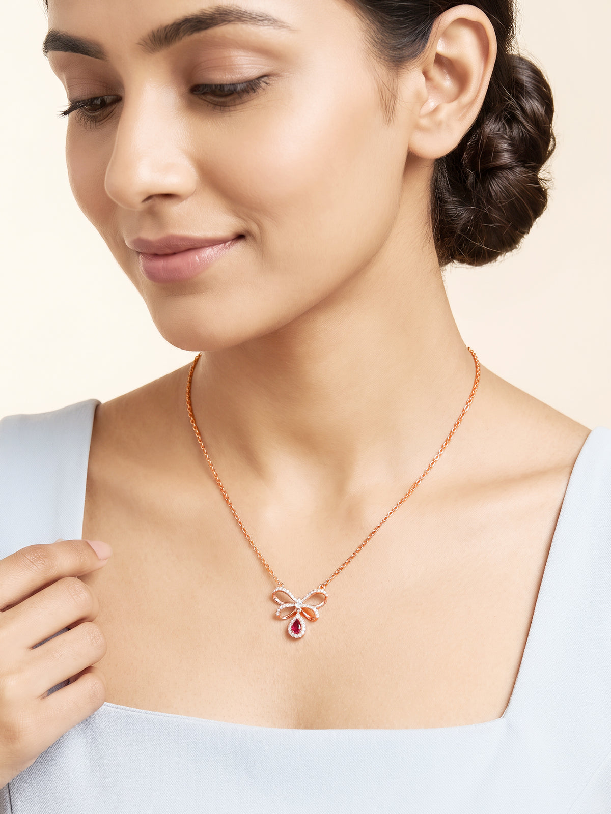 Rose Gold Bellafly Necklace