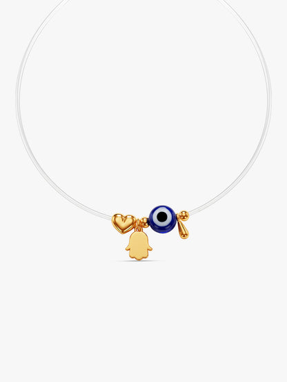 Golden Evil Eye Harmony Invisible Necklace
