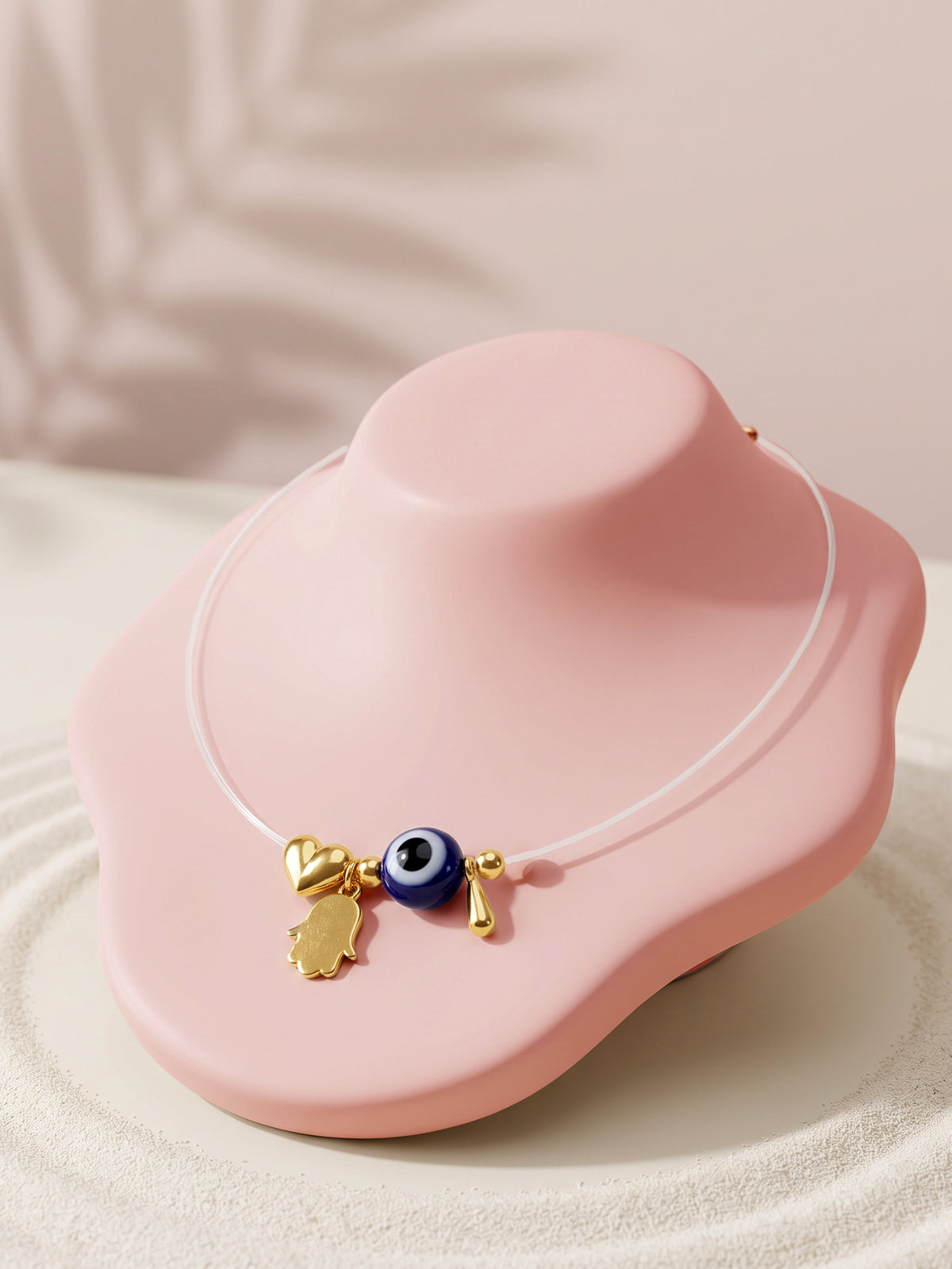 Golden Evil Eye Harmony Invisible Necklace