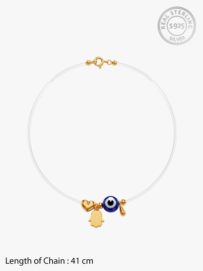 Golden Evil Eye Harmony Invisible Necklace