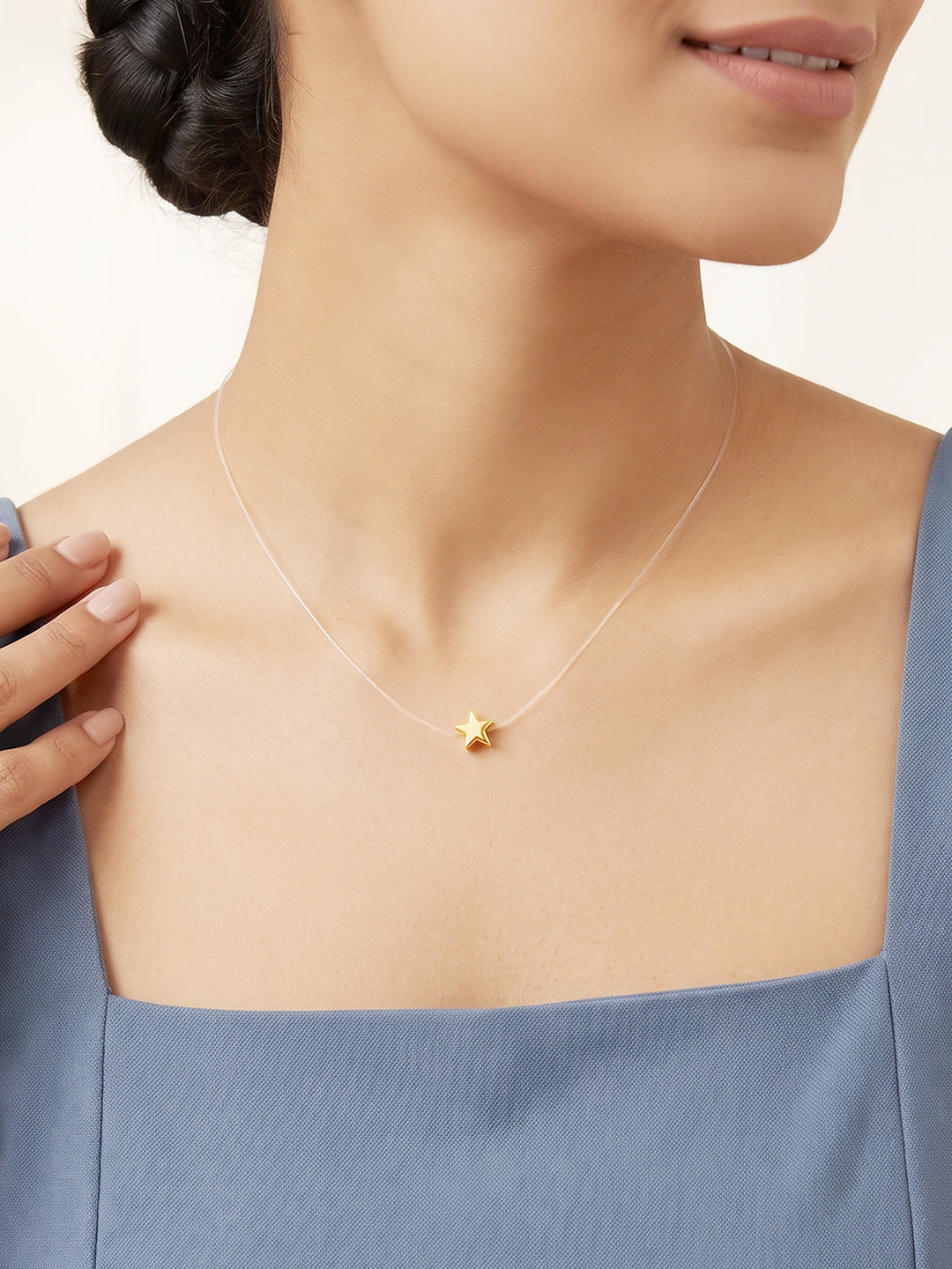 Golden Twinkle Stella Invisible Necklace
