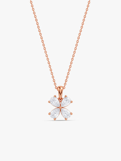 Rose Gold Liliane Pendant With Link Chain