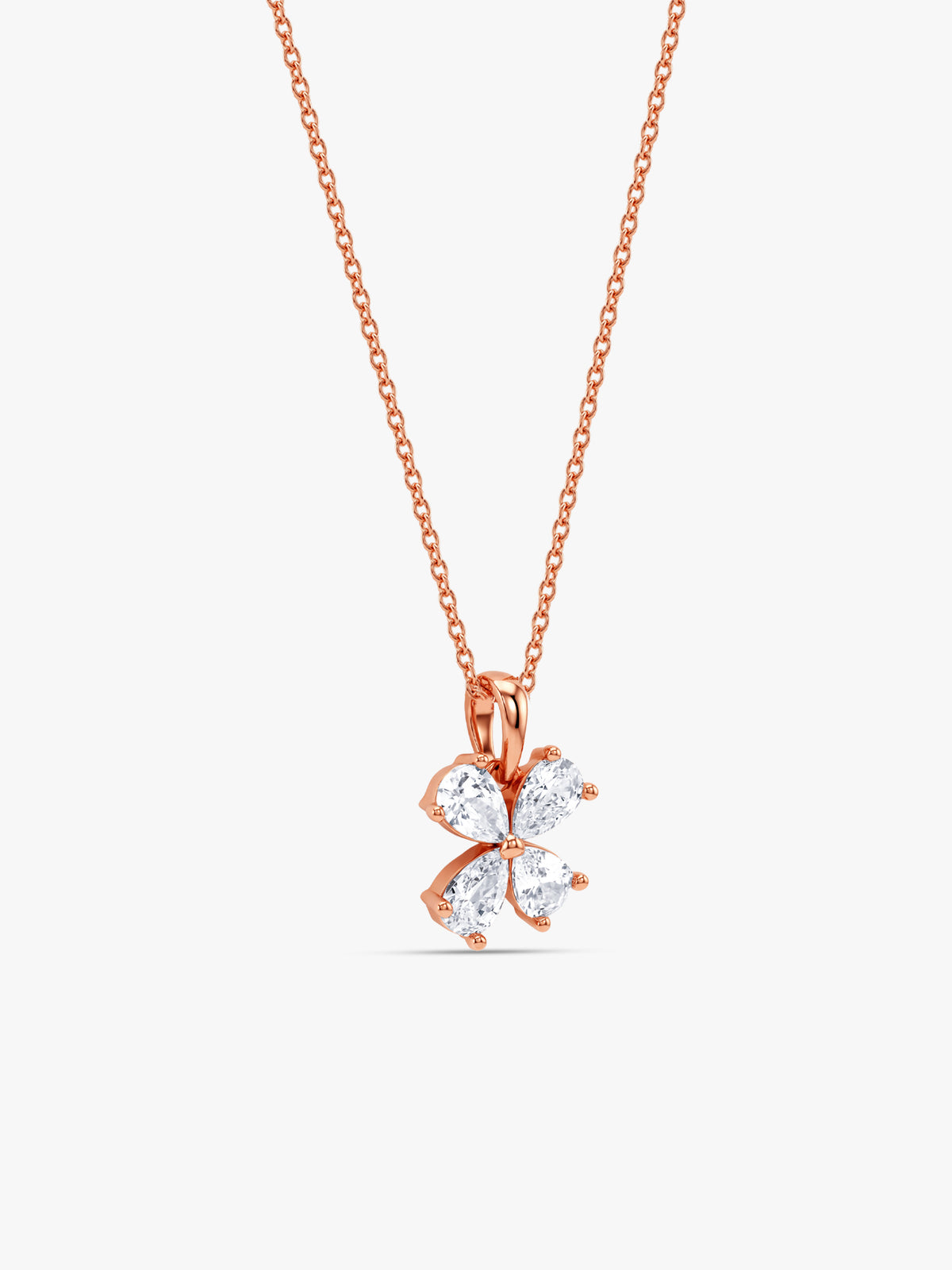 Rose Gold Liliane Pendant With Link Chain